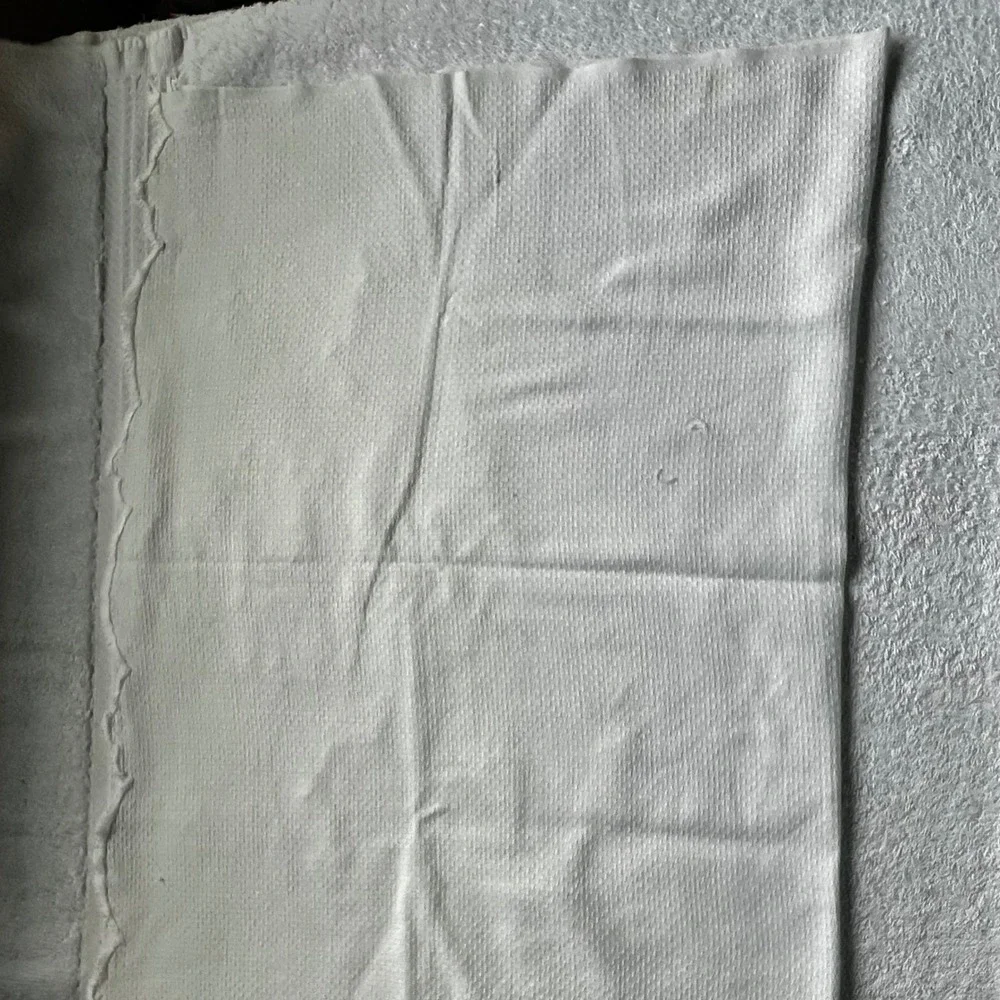Vintage 3pc Table Linens White Hand Embroidered Lace Monogram M Floral Victorian